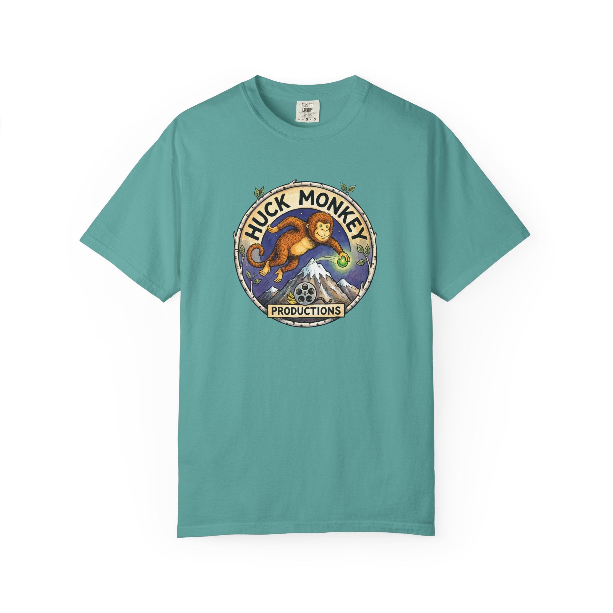 Huck Monkey Logo T-Shirt — Vintage Mountain Adventure Graphic Tee