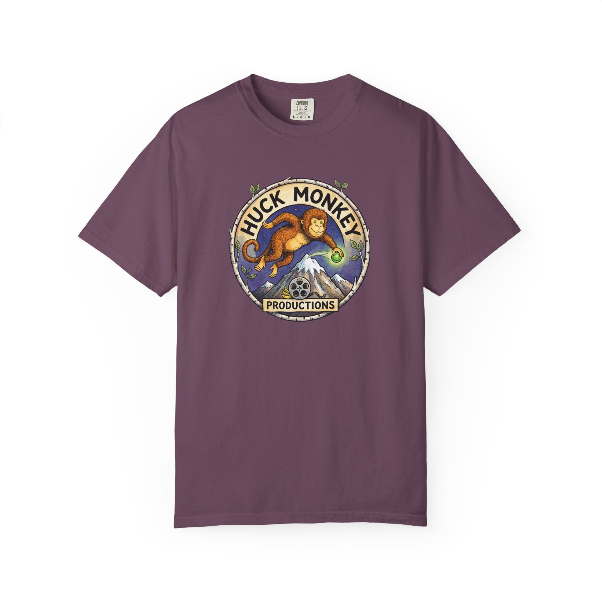 Huck Monkey Logo T-Shirt — Vintage Mountain Adventure Graphic Tee