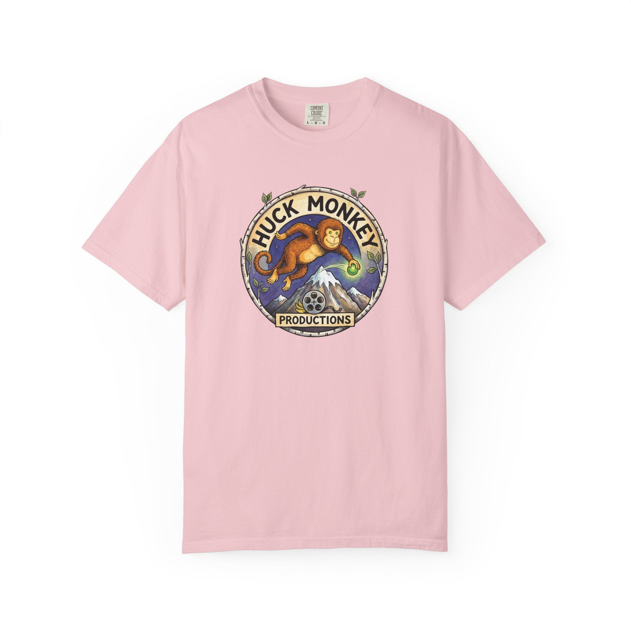 Huck Monkey Logo T-Shirt — Vintage Mountain Adventure Graphic Tee