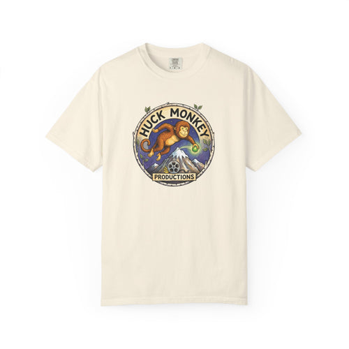 Huck Monkey Logo T-Shirt — Vintage Mountain Adventure Graphic Tee