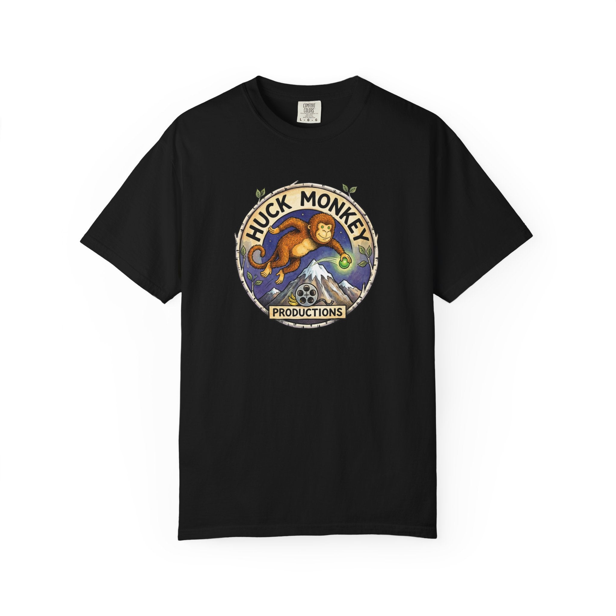 Huck Monkey Logo T-Shirt — Vintage Mountain Adventure Graphic Tee