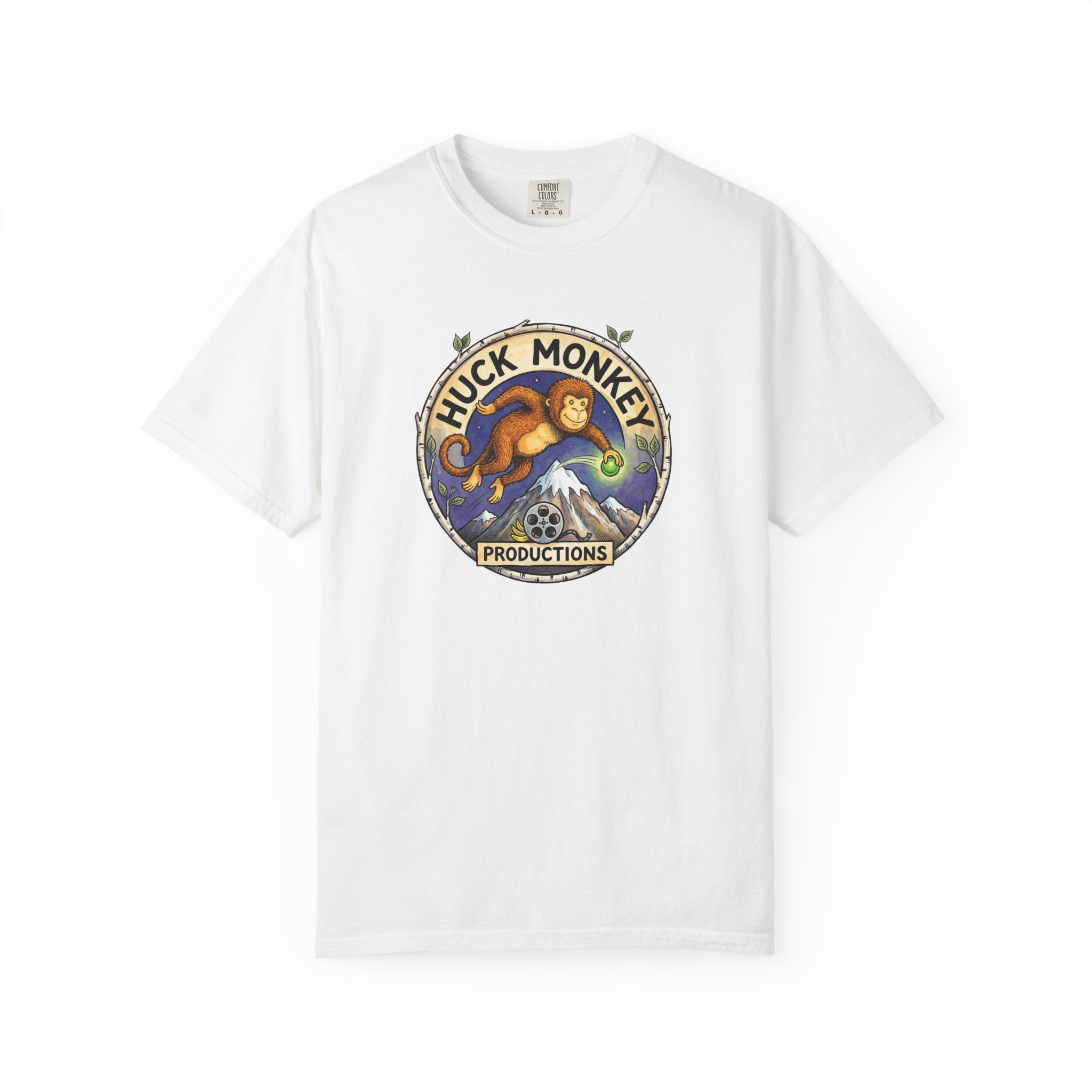 Huck Monkey Logo T-Shirt — Vintage Mountain Adventure Graphic Tee